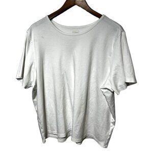 L.L. Bean White Short Sleeve Size 3x